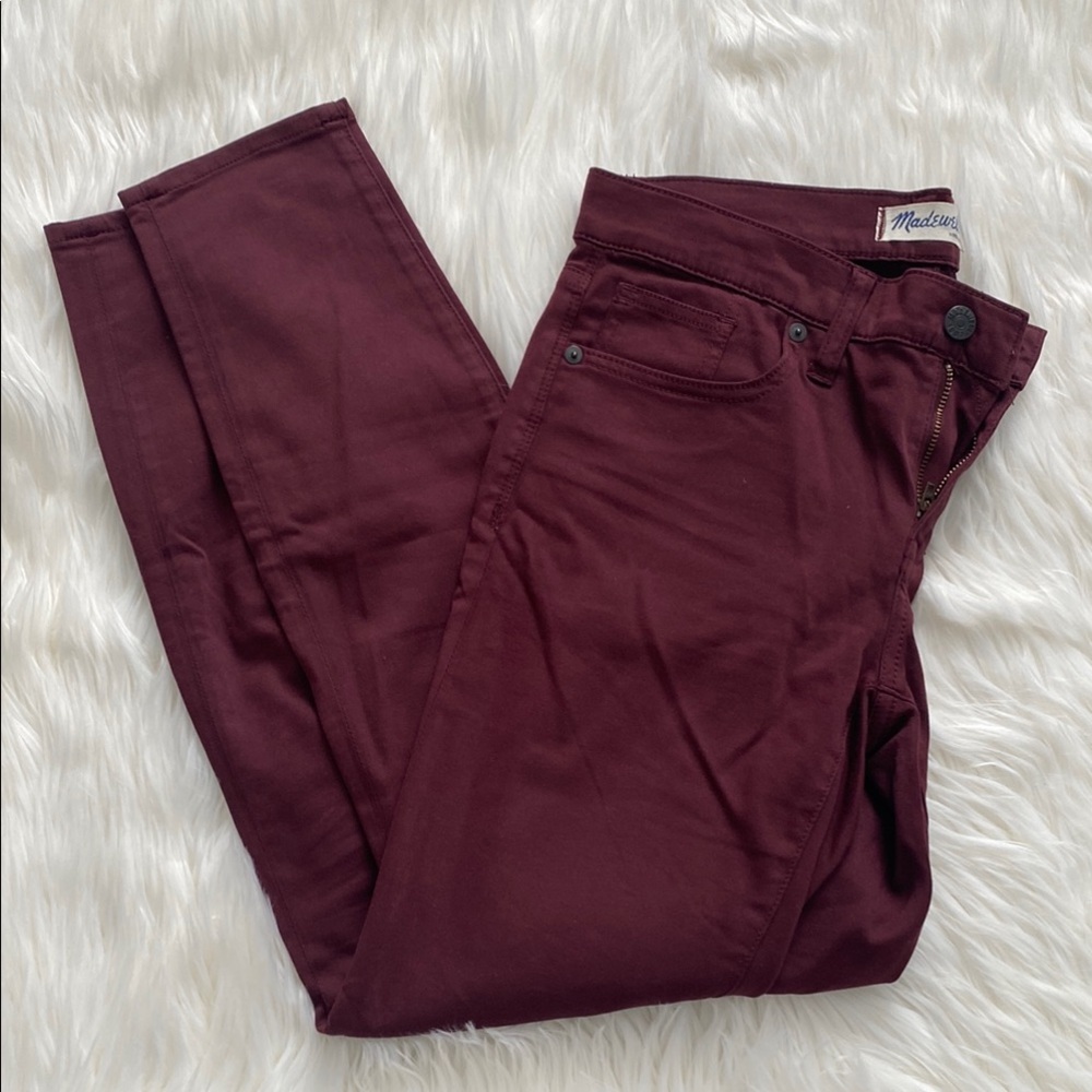 Madewell Maroon Skinny Pant